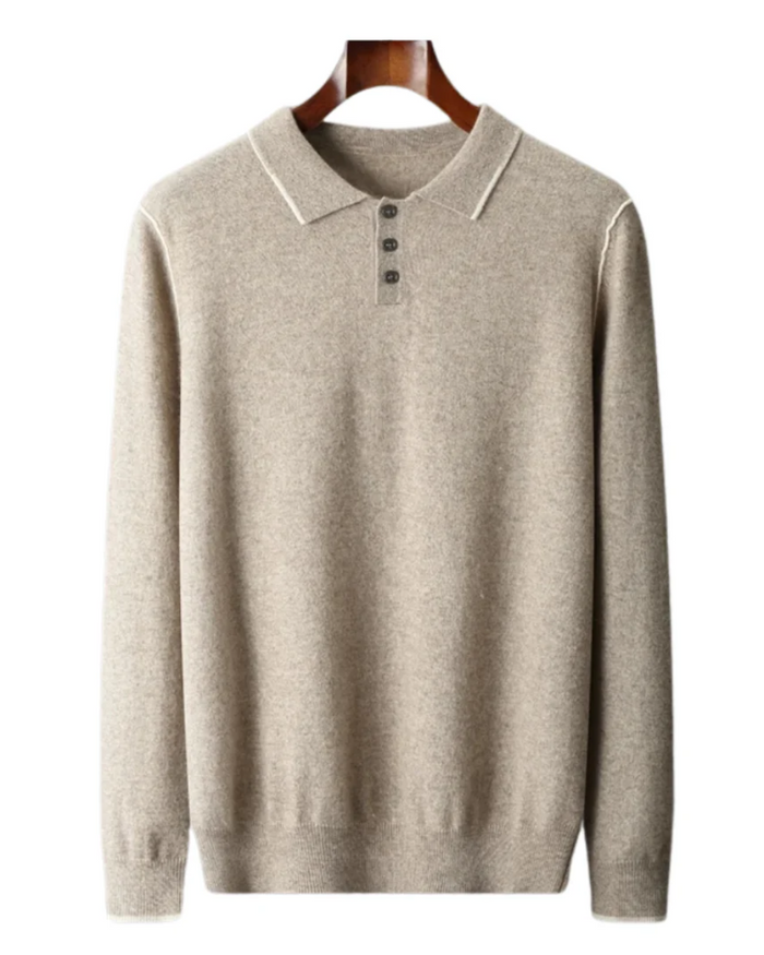 Saint-Tropez Men's Cashmere Polo Shirt