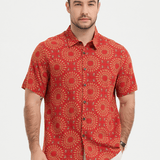 Short-Sleeve Retro Button-Up Summer Disco Vintage 70s Shirt