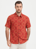 Short-Sleeve Retro Button-Up Summer Disco Vintage 70s Shirt