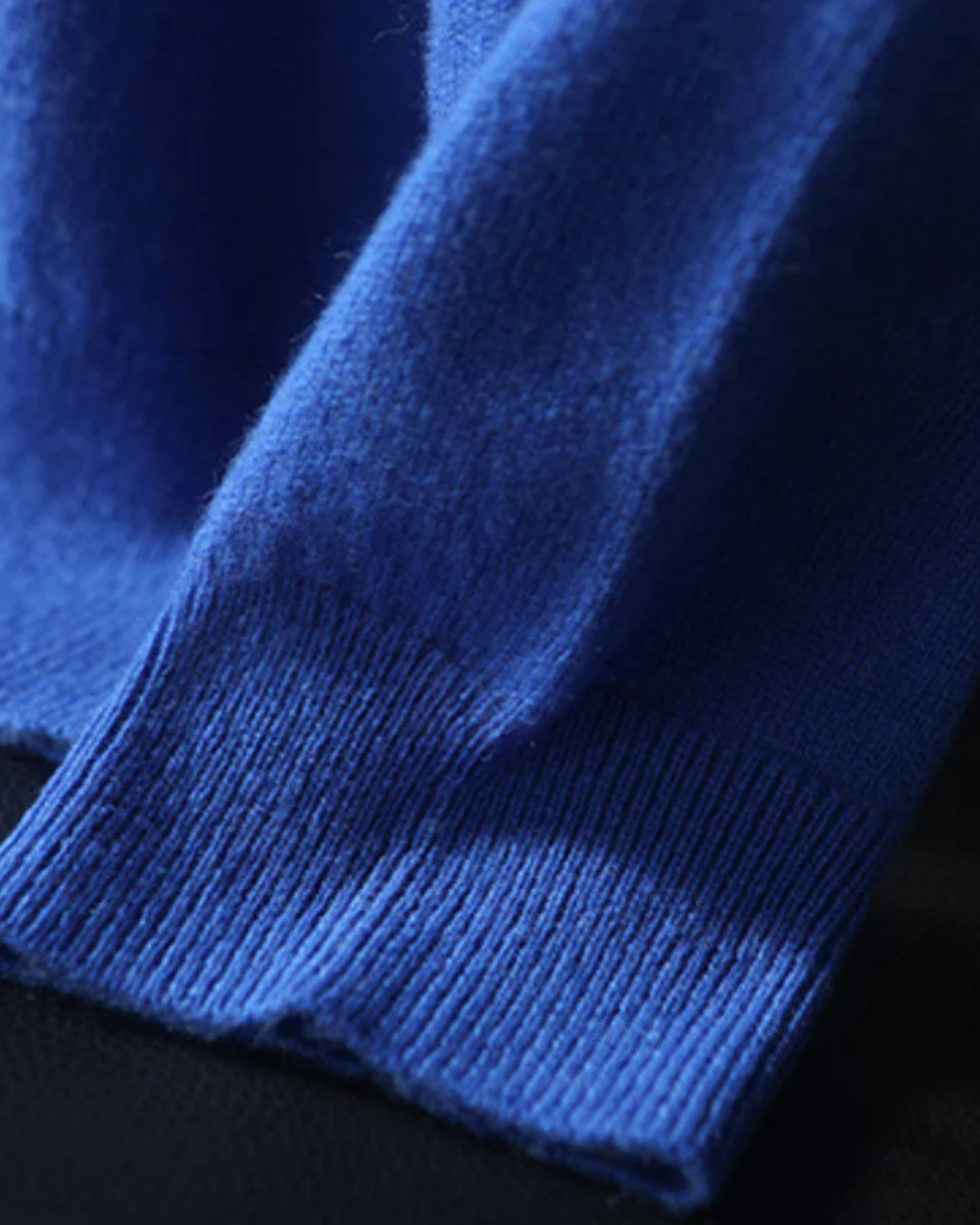 Ponza Cashmere Polo Sweater Blue