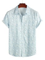 Cotton Casual Shirt with Floral Pattern for Men