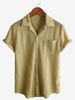 Lace Short-Sleeve Summer Shirt, Casual with Buttons, Perfect for the Beach