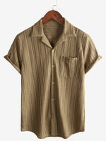 Lace Short-Sleeve Summer Shirt, Casual with Buttons, Perfect for the Beach