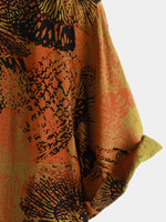 Hawaiian Short-Sleeve Retro Floral Print Shirt