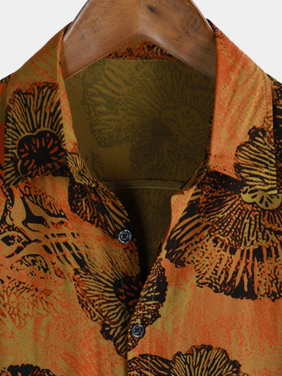 Hawaiian Short-Sleeve Retro Floral Print Shirt