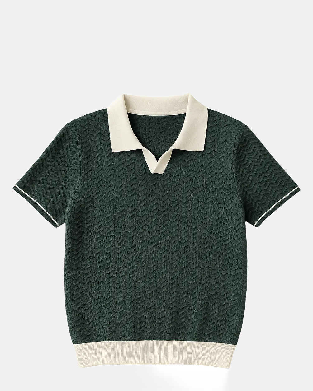 Luca Men's Polo Shirt, Riccio Fabric in Green