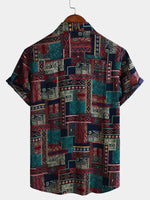 Hawaiian Short-Sleeve Shirt, Retro and Breathable Style, Ethnic Style