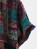 Hawaiian Short-Sleeve Shirt, Retro and Breathable Style, Ethnic Style