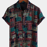 Hawaiian Short-Sleeve Shirt, Retro and Breathable Style, Ethnic Style