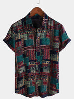 Hawaiian Short-Sleeve Shirt, Retro and Breathable Style, Ethnic Style