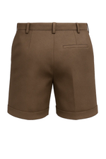 Men's Pleated Shorts with Pockets – Taupe and Universal