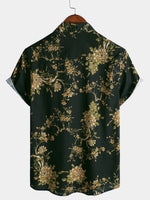Floral Pattern Short-Sleeve Shirt