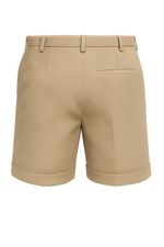 Men's Shorts with Trim and Pockets – Beige and Universal