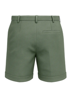 Men's Pleated Shorts with Pockets – Green and Versatile
