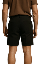 Men's Pleated Shorts with Pockets – Black and Universal