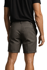 Men's Pleated Shorts with Pockets – Dark Gray and Universal