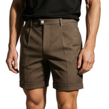 Men's Pleated Shorts with Pockets – Taupe and Universal