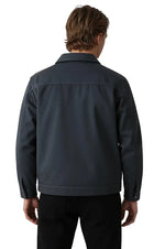 Lightweight Twill Jacket for Men – Dark Gray – Regular Fit