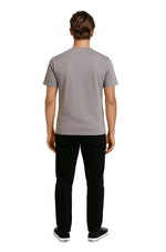 Men's Cotton T-shirt – Breathable Short Sleeve Round Neck – Iron Gray