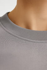Men's Cotton T-shirt – Breathable Short Sleeve Round Neck – Iron Gray