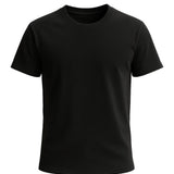 Men's Cotton T-shirt – Breathable, Short Sleeve, Round Neck – Charcoal Black