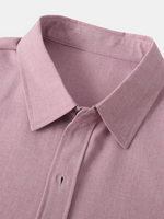 Casual Solid Color Breathable Button Short-Sleeve Shirt