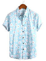 Men's Yellow Hawaiian Short Sleeve Shirt