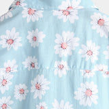 Hawaiian Flower Short Sleeve Shirt with Daisy Print