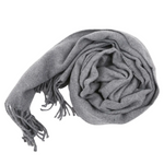 Rive Gauche Cashmere and Merino Wool Scarf for Men - Gray