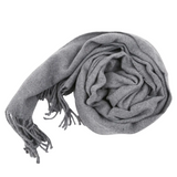 Rive Gauche Cashmere and Merino Wool Scarf for Men - Gray