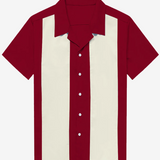 50s Blue Cuban Collar Short Sleeve Shirt