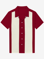 50s Blue Cuban Collar Short Sleeve Shirt