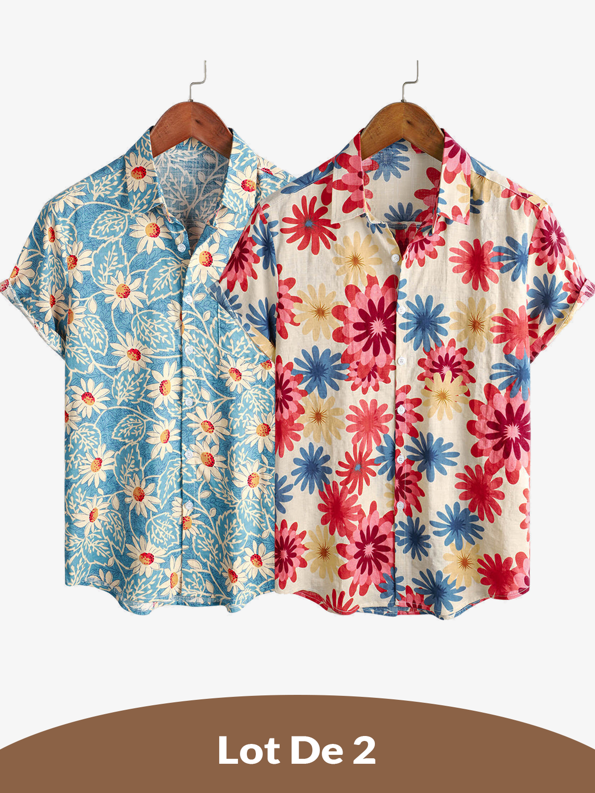 2-Pack | Floral Short-Sleeve Hawaiian Shirts