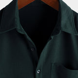 Casual Short-Sleeve Summer Shirt, Quilted Pattern, Perfect for the Beach