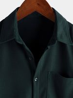 Casual Short-Sleeve Summer Shirt, Quilted Pattern, Perfect for the Beach
