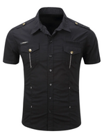 Men's Cotton Short-Sleeve Shirt