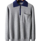 Castelle Cashmere Zip-Up Polo