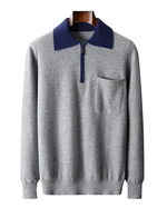 Castelle Cashmere Zip-Up Polo