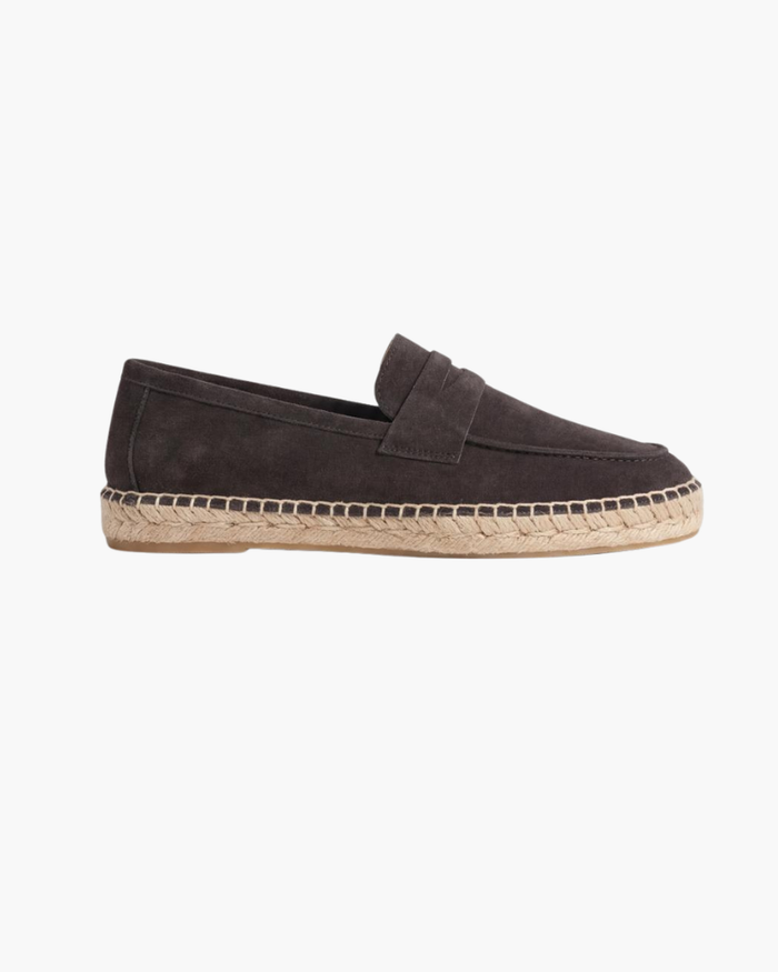Riviera Men's Suede Espadrilles, Coffee