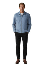 Light Blue Suede Jacket for Men – Elegant and Versatile Everyday Jacket
