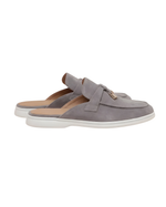 Light Gray Suede Mediterranean Mules