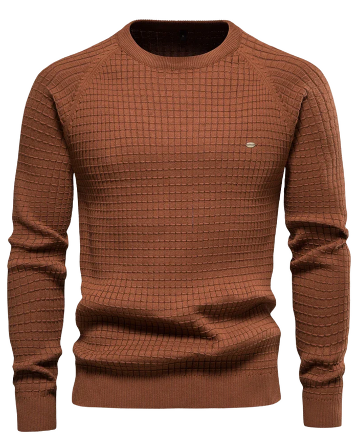 Men's Sweater with Mesh Pattern