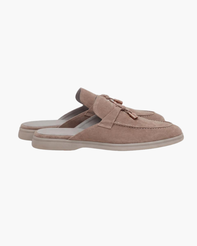 Mule Mediterraneo i Suède Beige