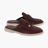 Mediterraneo Men's Suede Mules, Brown