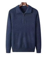 Gstaad Cashmere Sweater with Quarter Zip
