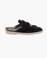 Mediterraneo Men's Suede Mules, Black