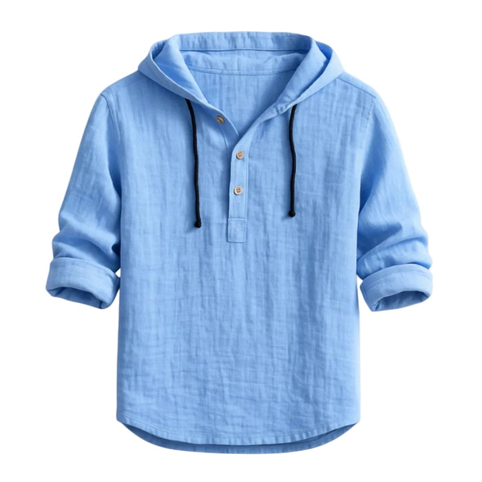 Adam – Linen Hooded Shirt