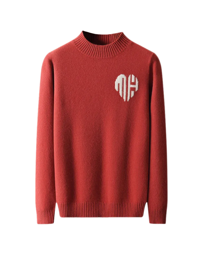 Bora Men's Cashmere Sweater, Heart