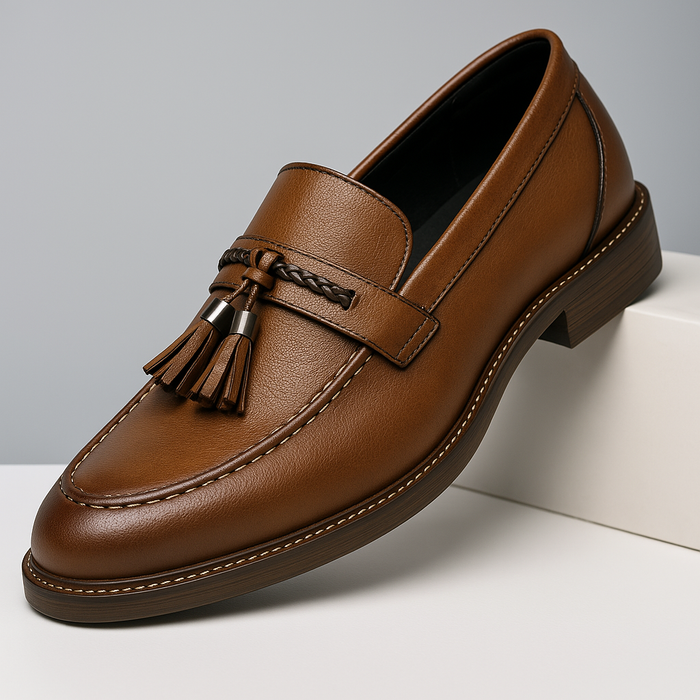 Leather Moccasins with Tassels
