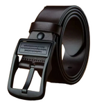 Brighton Men's Leather Belt with Classic Metal Buckle